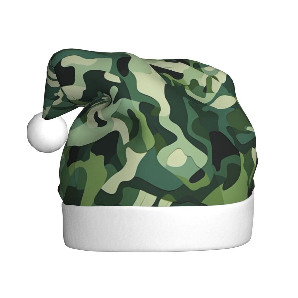 3098 Army Camouflage Camo Print Christmas Hat, Xmas Holiday Hat, Christmas